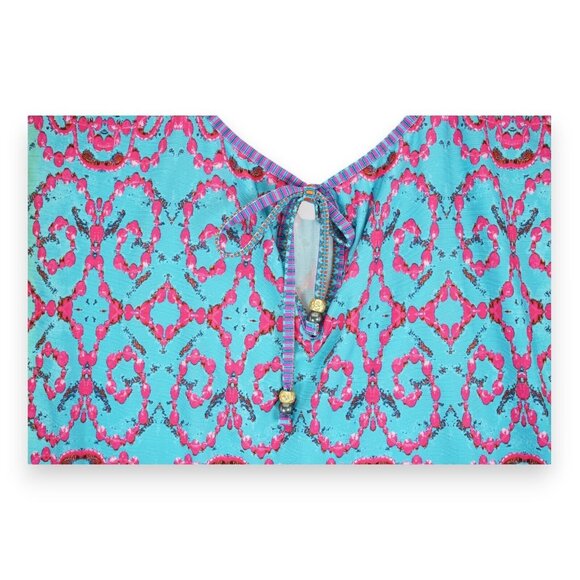 Nanette Lepore Women's Round Neck Short Sleeves‎ Mini Dress Multicolor Size L - Picture 4 of 5